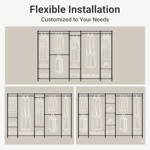 VIPEK V50 Closet Organizer System with Adjustable Shelves, White - Image 5