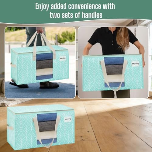 VENO Moving Bags, Wide Open Top, Clear Window, Evergreen, 8 Pack - Image 5