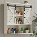 Vabches Bathroom Wall Cabinet, Farmhouse Medicine Cabinet, White by Vabches