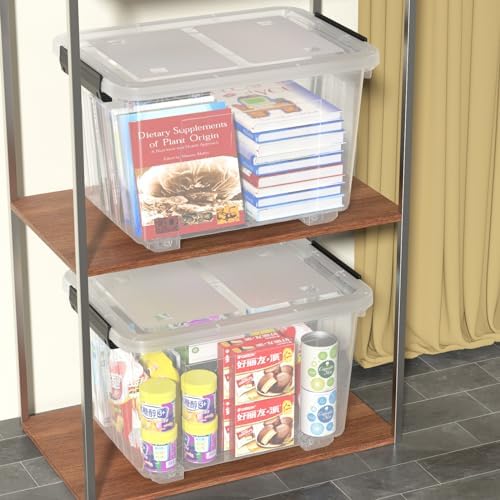 4-Pack 50 Qt Lidded Storage box, Large Clear Plastic Bin with Wheels - Image 6