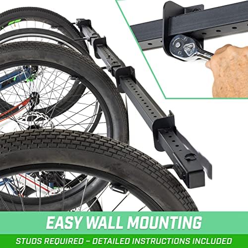 GoSports Wall Mounted Bike Rack for Garage - Vertical Storage for 4 to 6 Bicycles - Image 6