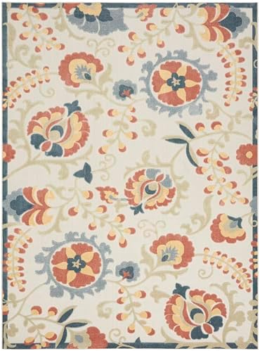Nourison Home Aloha Grey Multicolor 7'10" x 10'6" Area Rug - Easy Clean, Non Shedding, Bed Room, Living Room, Dining Room, Kitchen (8' x 11') - Image 4