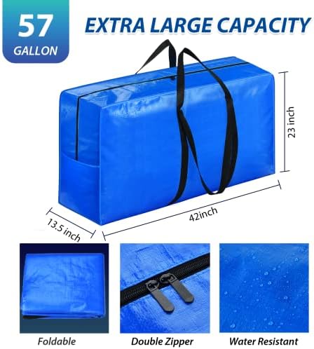 Extra Large Storage Bags, 57 Gallon XXL Jumbo Large Moving Bags Heavy Duty - Image 2