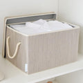 2 Pack Large Storage Baskets for Shelves | Fabric Closet Organizers and Storage Bins with Lids Home Organization | Decorative Collapsible Baskets for Organizing Clothes 16.3"x 12"x 10.24" by Unknown