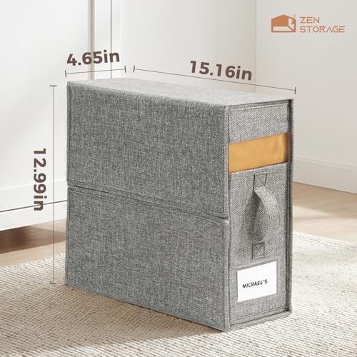 Sheet Organizers and Storage for Linen Closet, 8Pack Grey - Image 3