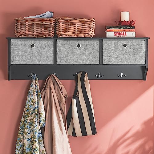 SoBuy Wall Shelf with Hooks - Image 2
