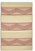 Fab Habitat Outdoor Rug - Waterproof, Fade Resistant, Crease-Free - Premium Recycled Plastic - Tribal Boho - Patio, Deck, Porch, Balcony, Laundry Room - Lagos - Sand & Coral - 4 x 6 ft by FabHabitat