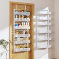 Pantry Door Organizers and Storage, 6-Tier Large Metal Heavy-Duty Frame Over the Door Spice Rack, 2 in 1 Wall-Mounted or Hanging shelf for Kitchen, Bathroom, Laundry Room, Bedroom, Closet &Nursery by DAOTENGQL