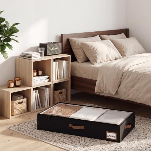 StorageWorks 6 Inch Low Profile Under Bed Storage Containers with Clear Lid - Image 5