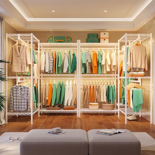 Raybee Clothes Rack, L Shaped Portable Closets for Hanging Clothes, 900LBS - Image 5