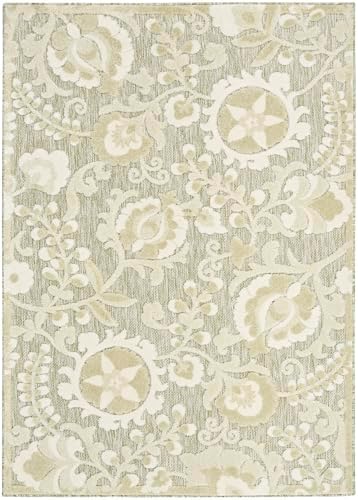 Nourison Home Aloha Ivory Sage 3'6" x 5'6" Area Rug - Easy Clean, Non Shedding, Bed Room, Living Room, Dining Room, Kitchen (4' x 6') - Image 5