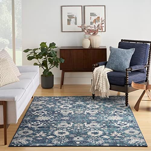 Nourison Home Passion Surf 5'3" x 7'3" Area Rug - Easy Clean, Non Shedding, Bed Room, Living Room, Dining Room, Kitchen (5' x 7') - Image 3