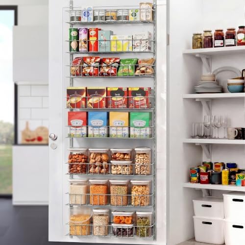 ElegantArray 8-Tier Pantry Door Organizer, Light Gray by Unknown
