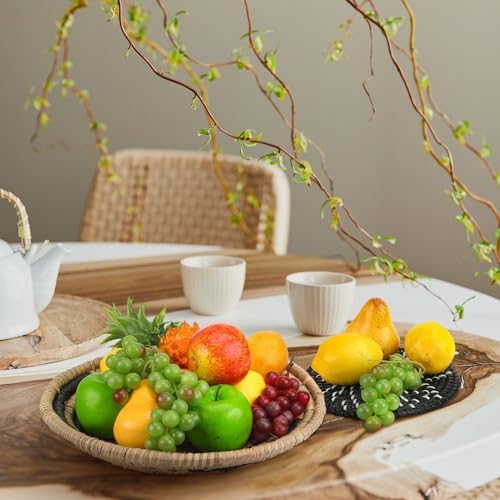 Tatuo 11 Pcs Boho Woven Wall Basket Decor Handmade Wicker Hanging,Fresh - Image 6