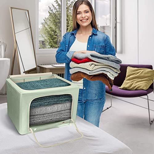 Sorbus Jumbo Clothing Storage Bins with Clear Window (2 Pack, Teal) - Image 4