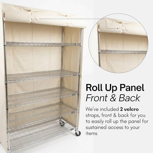 Formosa Covers | Storage Shelving Unit Cover for 36"Wx18"Dx72"H Wire Shelf Dustproof Your Garage, Kitchen, Outdoor, Office, Closet, Organization (NO SHELF) - Image 4