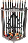 GSE Billiards Pool Cue Racks with Score Counters Hold 10 Cues, Brushed Grey by GSEGamesSportsExpert