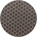 Unique Loom Outdoor Trellis Collection Area Rug - Trellis (Round 13' 0" x 13' 0", Black/ Ivory) by UniqueLoom