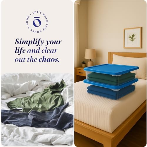 HOMZ Snaplock, Small Clear Plastic Storage Organizer Bins with Lids, 2 Pack - Image 6