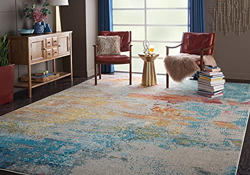 Nourison Home Celestial Sealife 7' x 10' Area Rug - Easy Clean, Non Shedding, Bed Room, Living Room, Dining Room, Kitchen (7' x 10') by NourisonHome