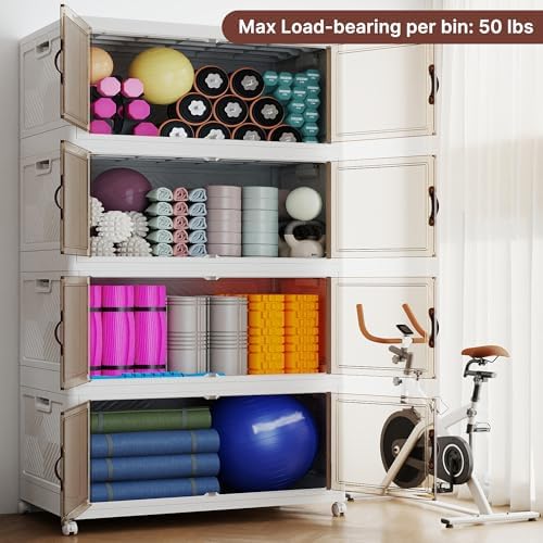 1288QT Extra Large Stackable Storage Bins with Lids & Wheels - Image 5