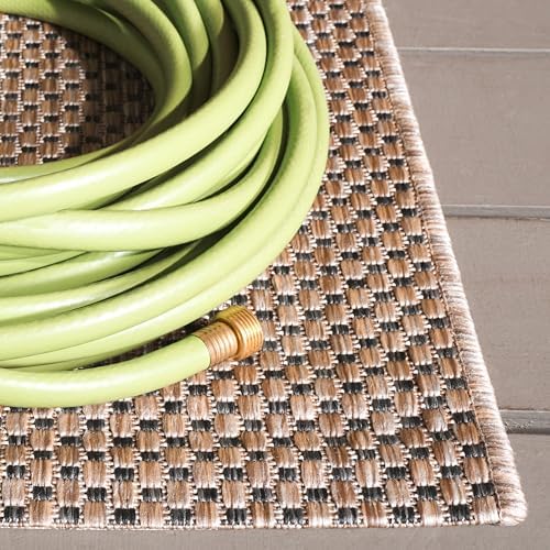 SAFAVIEH Courtyard Collection 2'3" x 20' Natural/Black CY8521 Indoor/ Outside Waterproof Easy cleansingPatio Backyard Mudroom Runner Mat - Image 3