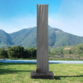 Cantilever Patio Umbrella Cover with Zipper and Pole, Grey by MEVBC
