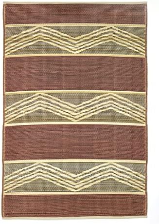 Fab Habitat Outdoor Rug - Waterproof, Fade Resistant, Crease-Free - Premium Recycled Plastic - Tribal Boho - Patio, Deck, Porch, Balcony, Laundry Room - Lagos - Sand & Coral - 4 x 6 ft - Image 5