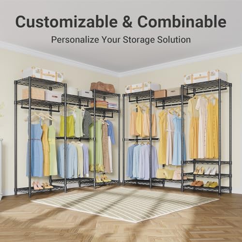 VIPEK V5 Medium Freestanding Clothes Rack, Modular Closet System, Black - Image 3
