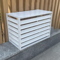 Outdoor Air Conditioner Cover Aluminum, All Weather Protective Cover, Trash Can Enclosure Freestanding Privacy Screen Fence Panels AC Unit Cover Flower Stand Condenser Pool Equipment Enclosure ( Color by KAXLDHH