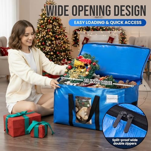 TAILI 10 Pack Blue Extra Large Moving Bags,Storage Bag with Visible Window - Image 4