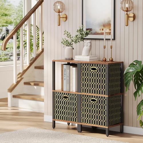 Posprica 11x11x11 Foldable Fabric Storage Cube Organizer Bins Cubby Baskets - Image 7