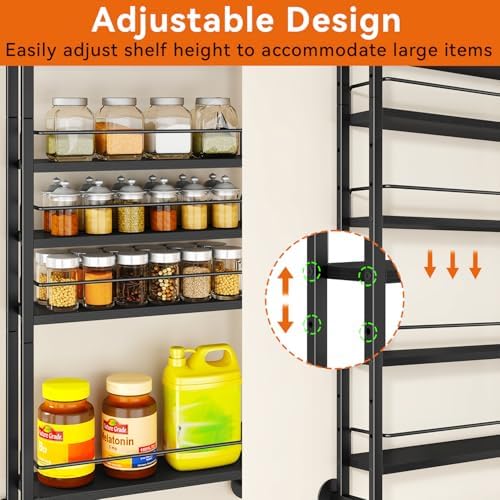 IBUYKE Over the Door Spice Organizer,Door or Wall Mount,Black TLJ028B - Image 6