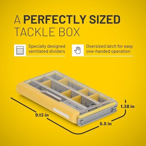 Plano EDGE 3500 Premium Tackle Storage with Rustrictor Rust-Resistant Technology, Gray and Yellow, Waterproof Terminal Tackle Box Organization, Small (Pack of 6) - Image 5