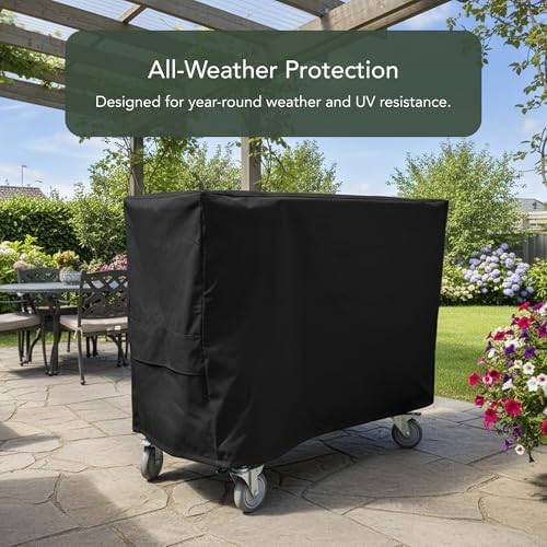 Covermates Ultima Serving Cart Cover, Polyester, 50Wx30Dx34H, Ripstop Black - Image 3