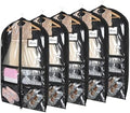 Syeeiex 40 Inch Clear Dance Costume Garment Bag, Black, 5 Pack by syeeiex