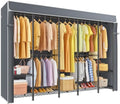 ULIFHOME H50C Clothes Rack with Cover, Large Covered Clothing Rack, Gray by UlifHome