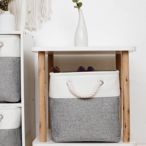 11 Inch 6 Pack Cube Storage Bins with Handles - Image 6
