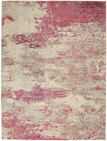 Nourison Home Celestial Modern Abstract Ivory/Pink 10' x 14' Area Rug, Easy Cleaning, Non Shedding, Bed Room, Living Room, Dining Room, Kitchen (10x14) - Image 4