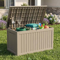 275 Gallon Resin Deck Box Waterproof Outdoor Storage Box for Patio Furniture Pool Accessories Indoor Storage for Cushion Garden Tools, Grey by GraceYourYard