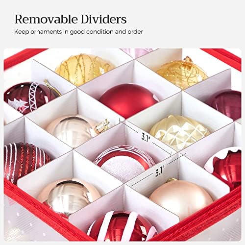 SONGMICS Large Christmas Ornament Storage Boxes, Set of 2, with 256 Slots - Image 5