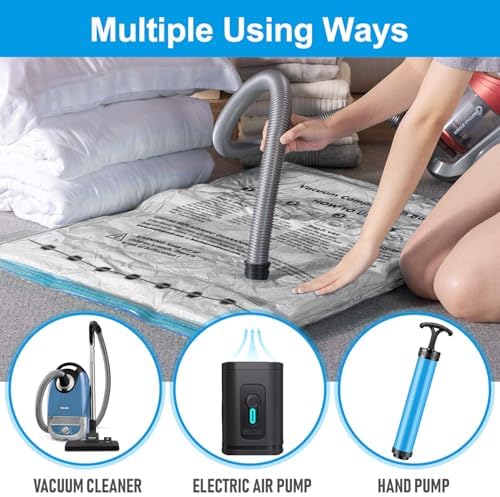 BoxLegend Vacuum Bag 6 Pieces, 3L*80x60cm +3S*60x40cm,Vacuum Storage Bag Travel Vacuum Reusable Garment Bag for Clothing Duvets Bed Wash Pillow Wool Blankets - Image 6