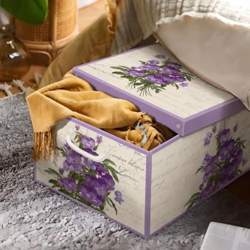 Set of 2 Storage Boxes with Lids - Large Cardboard Clothes Boxes 32 x 42 x 17.5 cm - Robust, Easy to Assemble, with Carry Handles - Perfect for Wardrobe & Season Change Veichen - Image 2