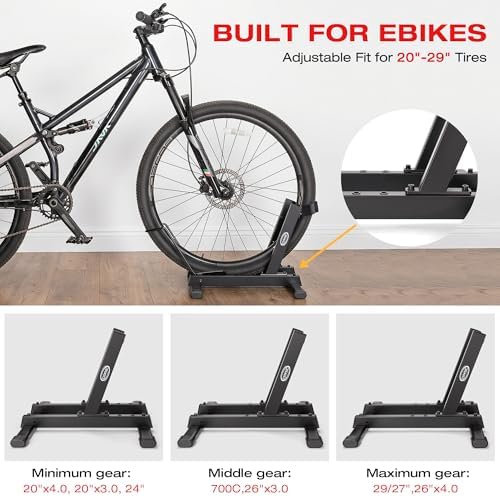 CXWXC Bike Rack Garage - Bicycle Stand Floor for 20"-29" Bikes, 4" Tire - Image 4