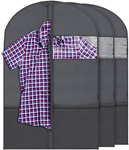 Plixio 36" Kids Garment Bags for Dance Costumes Children Hanging Clothes, Uniform, Suits, Girls Dress Recital Outfit Organizer Dance Garment Bags For Dancers with Zippered Pockets (6 Pack :36", Black) - Image 5