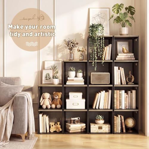 AceOrbit 3 Pcs Stackable Closet Storage Bins 12"x12"x12" Lights - Image 6