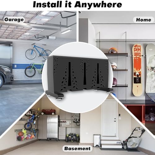 TOCRETOARE Heavy Duty Metal Ski Storage Rack, 4 Pair Freestanding Steel Ski Holder, Floor Stand Ski Organizer Rack, Snowboard Floor Stand Organizer for Garage and Home - Image 7