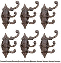 Midwest Craft House Cast Iron Swivel Coat Hooks | Antique/Vintage Style - Great for Coats, Hats, etc. - Pack of 6 by MidwestCraftHouse