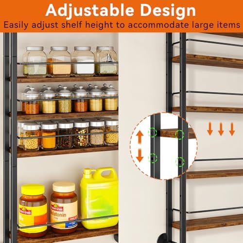 IBUYKE Over the Door Spice Organizer,Door or Wall Mount,Brown TLJ028H - Image 7