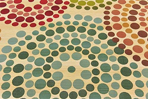 Unique Loom Outdoor Modern Collection Area Rug - Spark (8' x 11' 4" Rectangle, Beige/ Burgundy) - Image 5